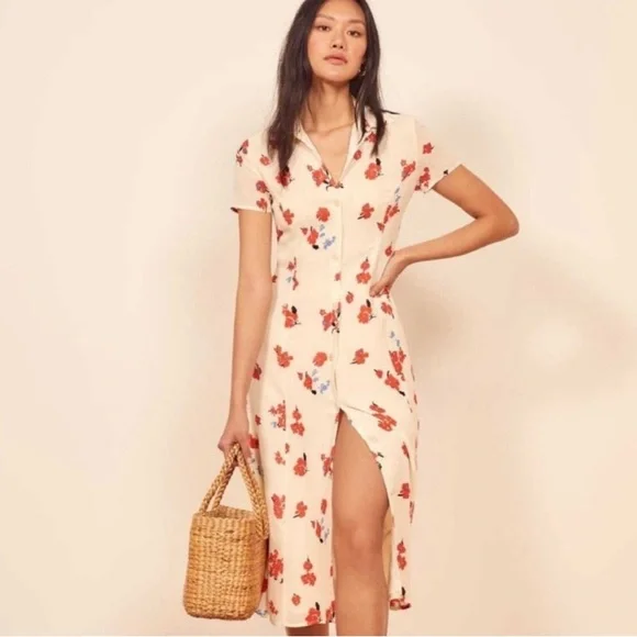 Reformation Dresses Reformation Sheila Midi Dress In Chagall